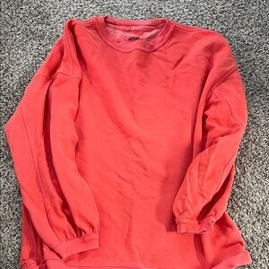 Aerie Coral Crewneck with Heart Detail